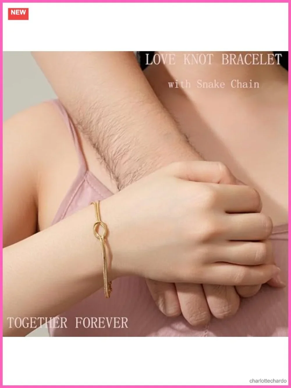 14K Gold Plated Love Knot Bracelet Dainty Stackable Friendship Gift